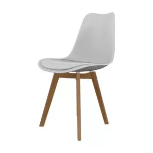 Cadeira Saarinen Wood<BR>- Branca & Marrom<BR>- 86x49x53cm<BR>- Seat & Co