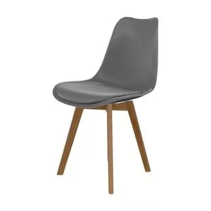 Cadeira Saarinen Wood<BR>- Cinza & Marrom<BR>- 86x49x53cm<BR>- Seat & Co