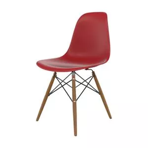 Cadeira Eames Dsw<BR>- Vermelho Escuro & Bege Claro<BR>- 81x46x53cm<BR>- Seat & Co