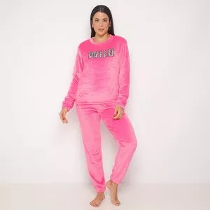 Pijama Em Pelúcia<BR>- Pink