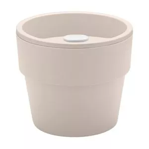 Vaso Autoirrigável<BR>- Bege Claro<BR>- 12,7xØ14,7cm<BR>- 500ml