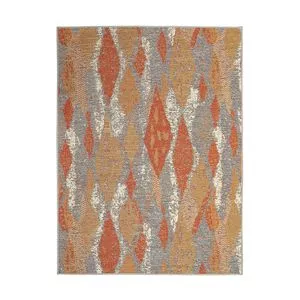 Tapete New Colors Texture Abstrato<BR>- Cinza & Laranja<BR>- 200x150cm