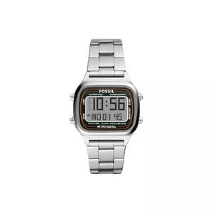 Relógio Digital FS5889/1DN<BR>- Prateado & Preto<BR>- Fossil