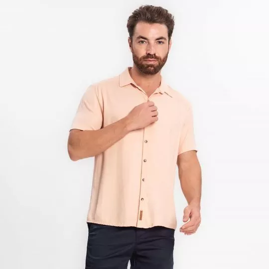 Camisa Com Recortes Laranja Claro Diametro PRIVALIA O outlet online de moda e lifestyle N 1 no Brasil