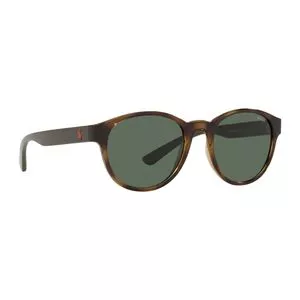 Óculos De Sol Arredondado<BR>- Marrom Escuro & Verde