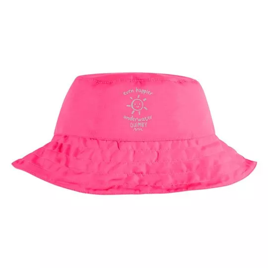 Chapéu Bucket Com Inscrições- Rosa & Cinza- Quimby