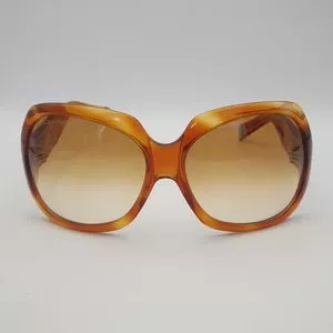 Óculos De Sol Arredondado<BR>- Laranja & Amarelo