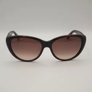 Óculos De Sol Gatinho<BR>- Marrom & Dourado