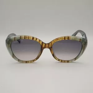 Óculos De Sol Gatinho<BR>- Azul Claro & Marrom