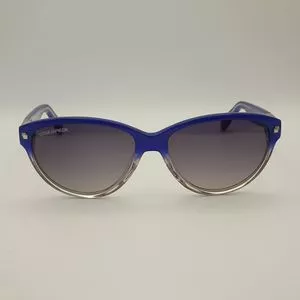 Óculos De Sol Gatinho<BR>- Azul & Cinza