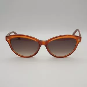 Óculos De Sol Arredondado<BR>- Laranja & Marrom