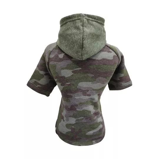 Blusão Militar- Verde Militar & Verde Escuro- Tamanho: 0