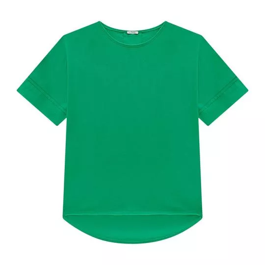 Camiseta Com Recortes- Verde