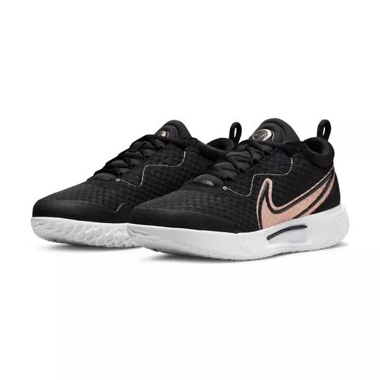 Tênis W Nike Zoom Court Pro Hc - Preto & Rosa - Nike
