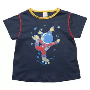 Blusa Astronauta<BR>- Azul Marinho & Vermelha