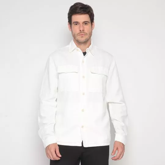 Camisa Com Bolsos- Off White