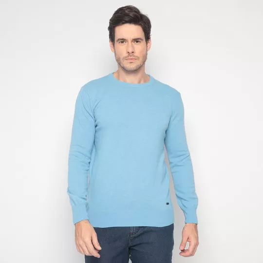 Suéter Em Lã- Azul Claro