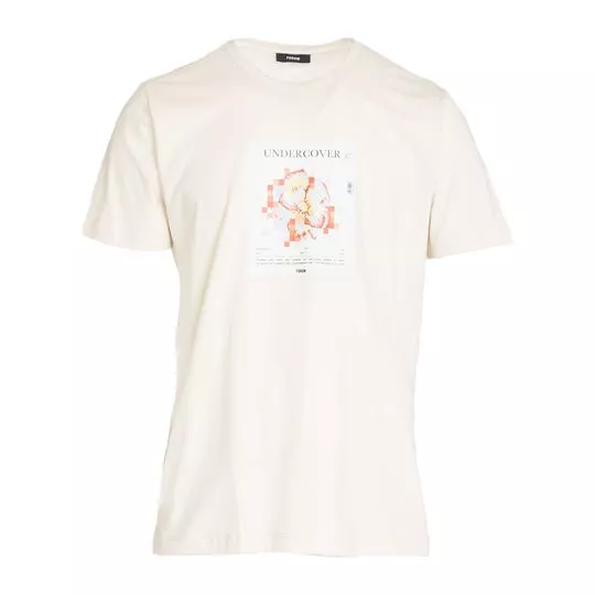 Camiseta Flor- Off White