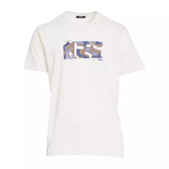 Camiseta Abstrata- Off White