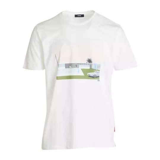 Camiseta Abstrata- Off White