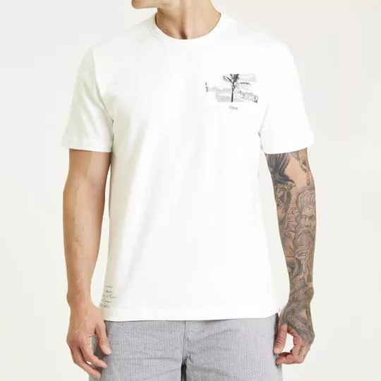 Camiseta Abstrata- Off White