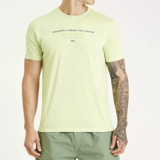 Camiseta Inscrições- Verde Claro