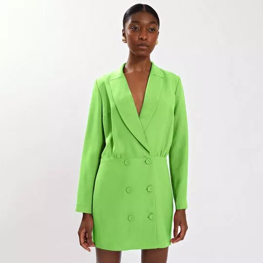 Vestido Curto Liso- Verde Claro- Iódice