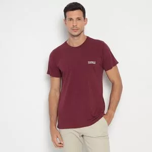 Camiseta Com Inscrição<BR>- Vinho