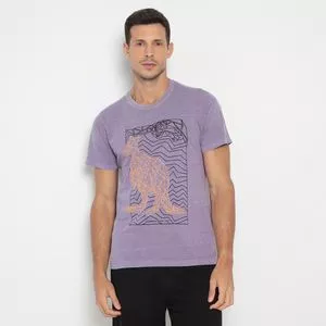 Camiseta Estonada<BR>- Lilás & Preta