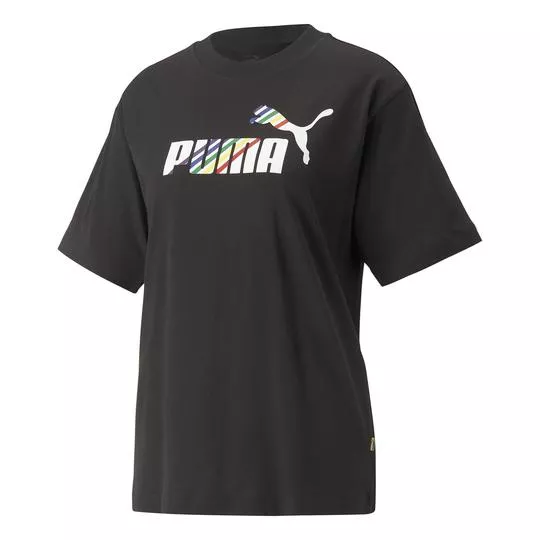 Camiseta Love Is Love- Preta & Branca- Puma