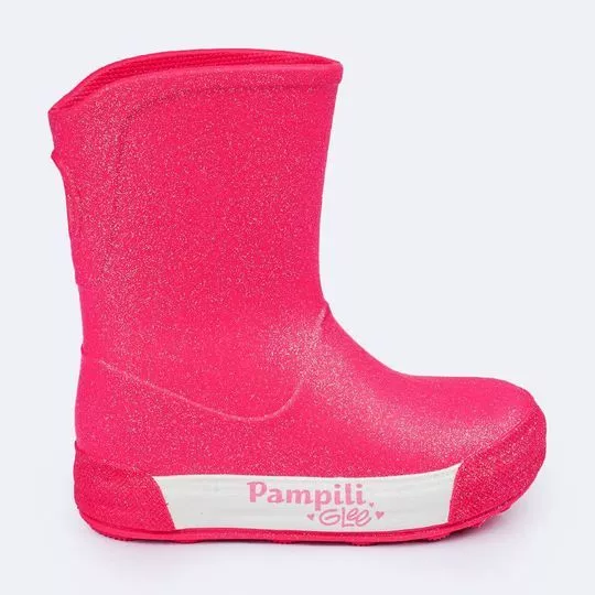 Galocha Pampili Glee®- Pink & Branca-  Pampili