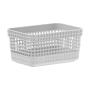 Cesto Organizador<BR>- Branco<BR>- 10,2x20x14cm<BR>- 2,5L<BR>- Ou