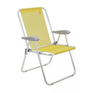 Cadeira Master Creta<BR>- Amarela & Prateada<BR>- 100x61x82,5cm