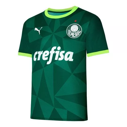 Camiseta Palmeiras®- Verde Escuro & Verde Limão- Puma