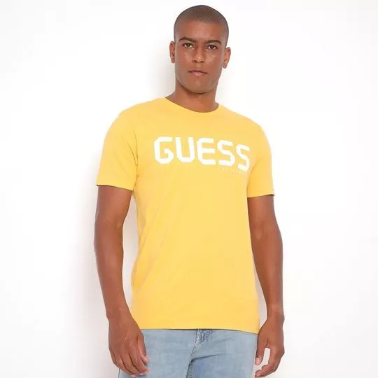 Camiseta Guess®- Amarela & Branca- Guess
