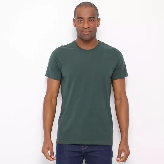 Camiseta Básica- Verde Escuro- Mr. Kitsch