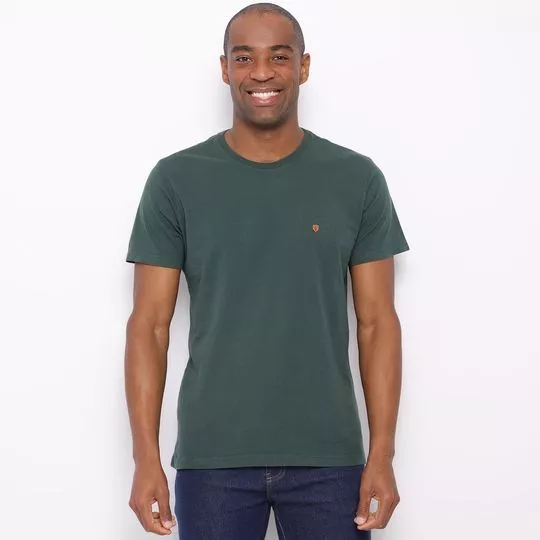 Camiseta Básica- Verde Escuro- Mr. Kitsch