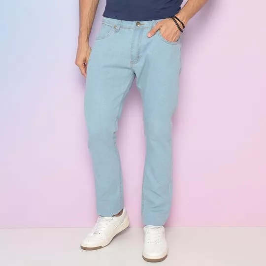 Calça Jeans Reta- Azul Claro- Wrangler