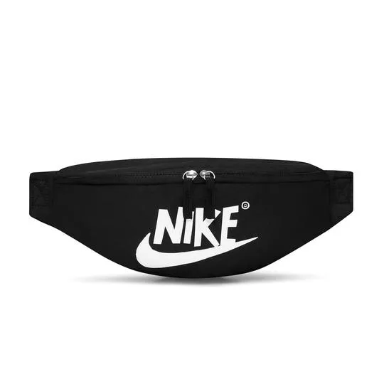 Pochete Nike Heritage Waistpack HBR- Preta & Branca- Nike