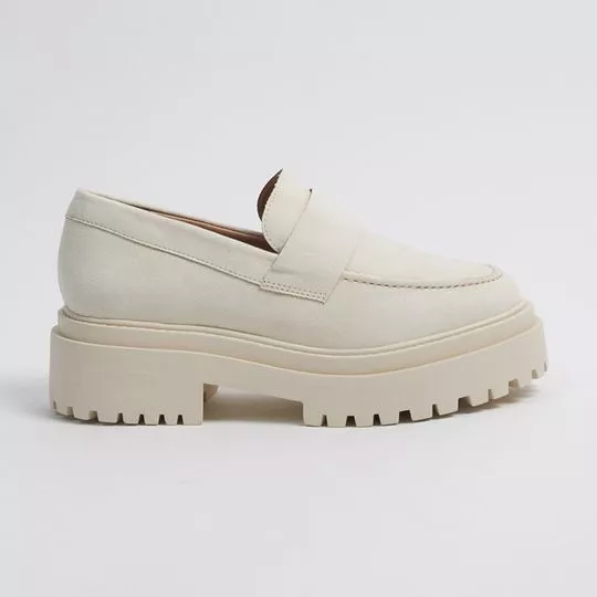 Loafer Meia Pata Acamurçado- Off White- My Favorite Things