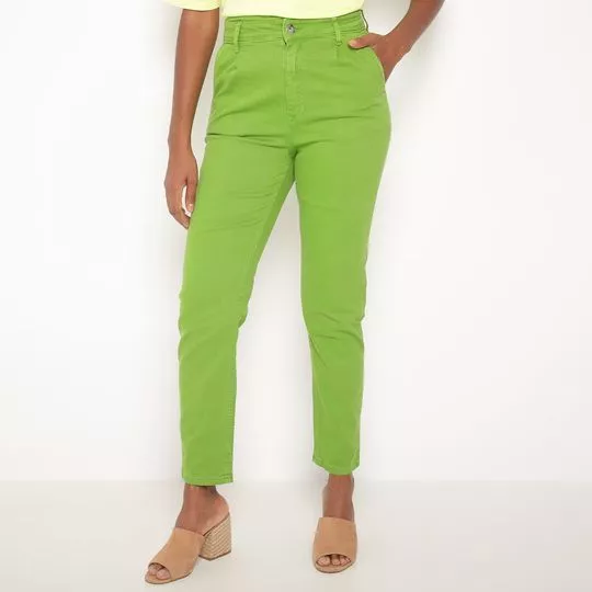 Calça Skinny Em Sarja- Verde Limão- LEZ A LEZ