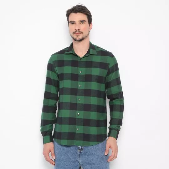 Camisa Xadrez- Verde & Preta- Colcci