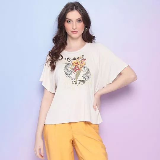 Camiseta Tigres -  Bege Claro & Preta - Acostamento