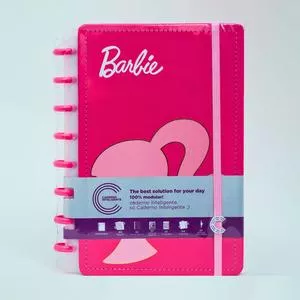 Caderno Inteligente Barbie®<BR>- Rosa & Rosa Claro<BR>- 80 Folhas<BR>- Caderno Inteligente