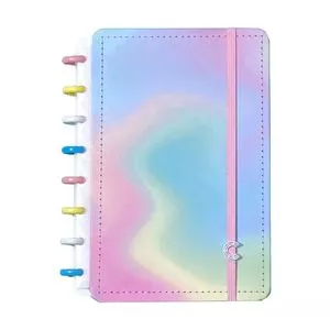 Caderno Inteligente Candy Splash Em Couro<BR>- Rosa Claro & Verde Claro<BR>- 80 Folhas<BR>- Pautada<BR>- 22,5x17x2,5cm<BR>- Reval