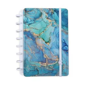 Caderno Inteligente Luara Maldives<BR>- Azul & Dourado<BR>- 80 Folhas<BR>- Pautada/Lisa<BR>- 22x17x2cm<BR>- Reval