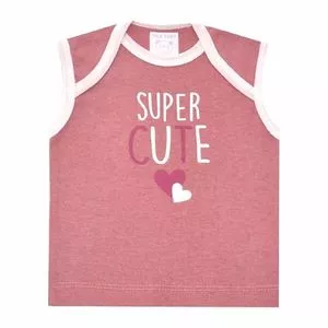 Regata Super Cute<BR>- Rosa & Branca<BR>- Ticco Baby