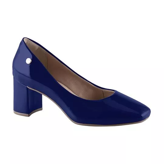 Sapato Envernizado- Azul Escuro- Salto: 6,5cm