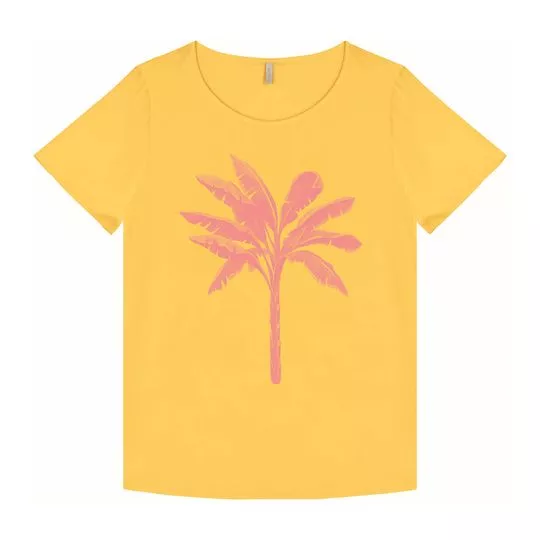 Blusa Palmeira- Amarela & Rosa