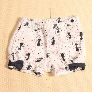 Short Gatinhos<BR>- Branco & Preto